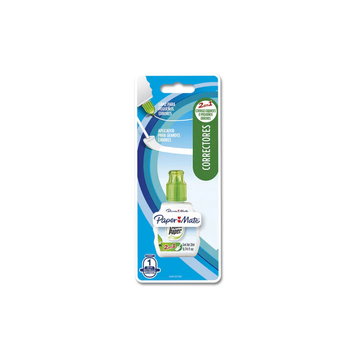 Corrector Liquido 2 en 1 PaperMate