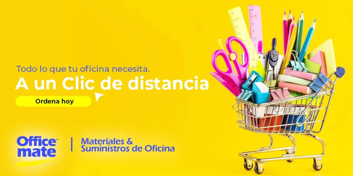 Materiales y suministros de oficina en Officemate, compra en línea todo lo necesario para tu espacio de trabajo.