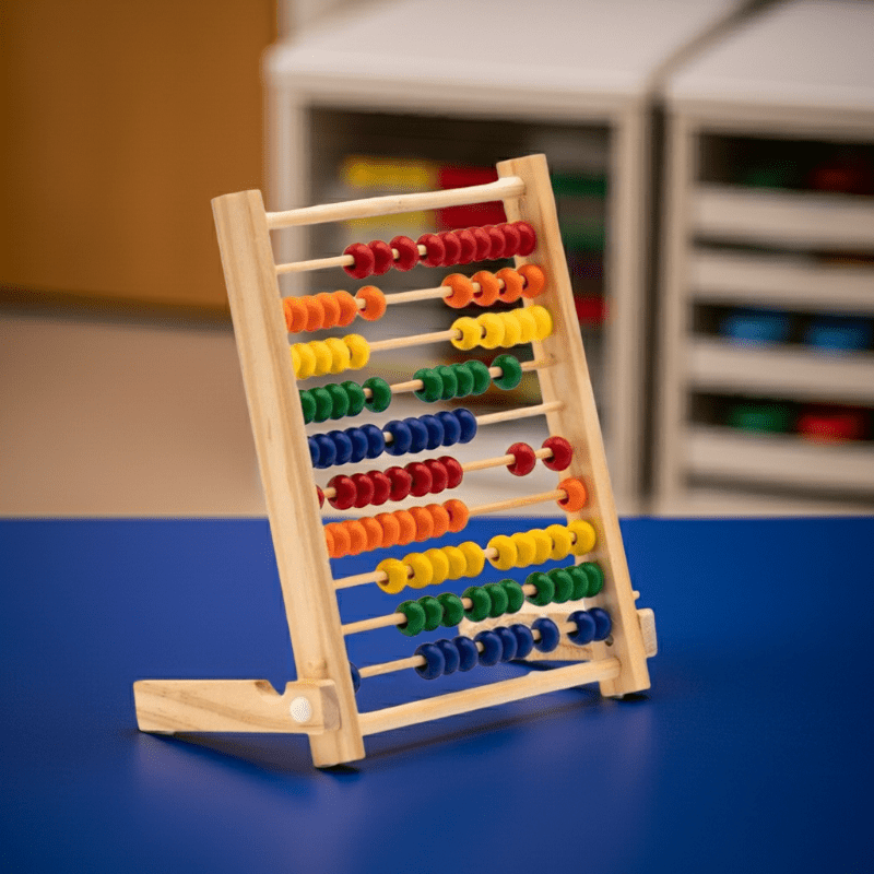 Ábaco escolar de madera con cuentas de colores para niños - Pointer - Officemate
