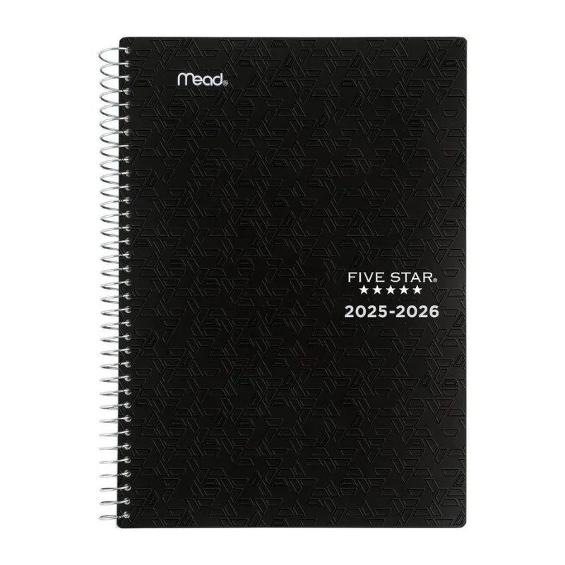 Agenda escolar Five Star 2025-2026 con vista semanal y mensual, resistente y práctica - Officemate