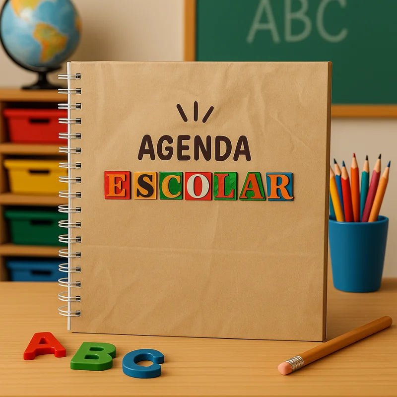 Agenda escolar 2025–2026 con calendario y Himno Nacional, disponible en Officemate