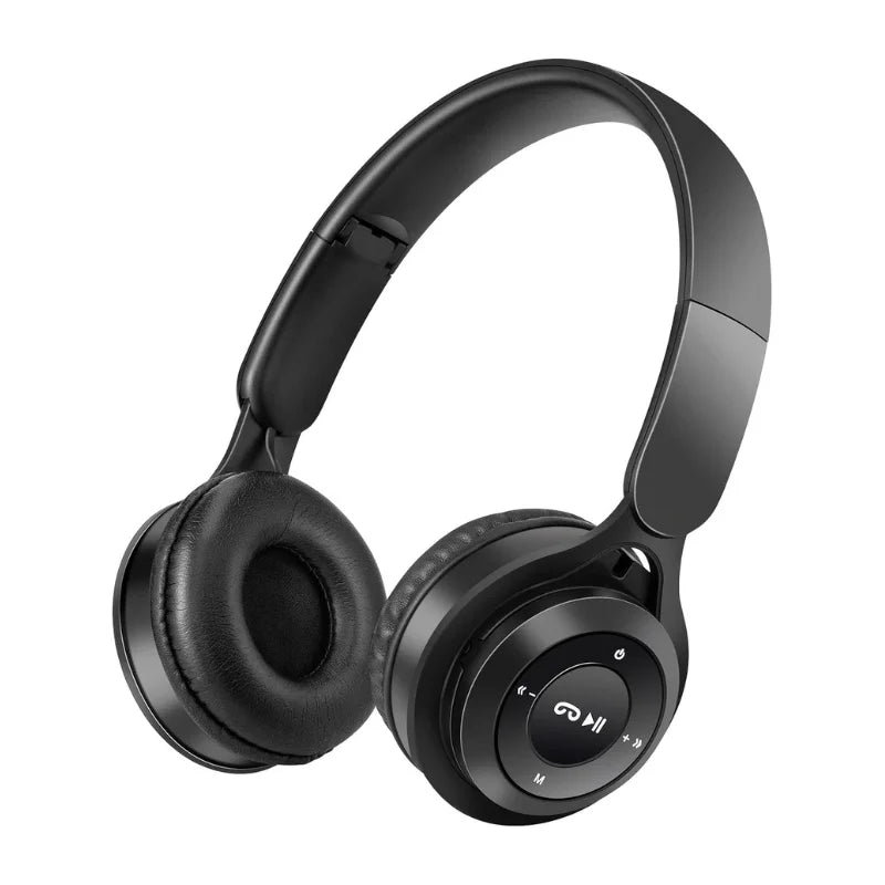 Auriculares Bluetooth Macaron para niños en color negro, diseño ergonómico y conexión inalámbrica. Officemate