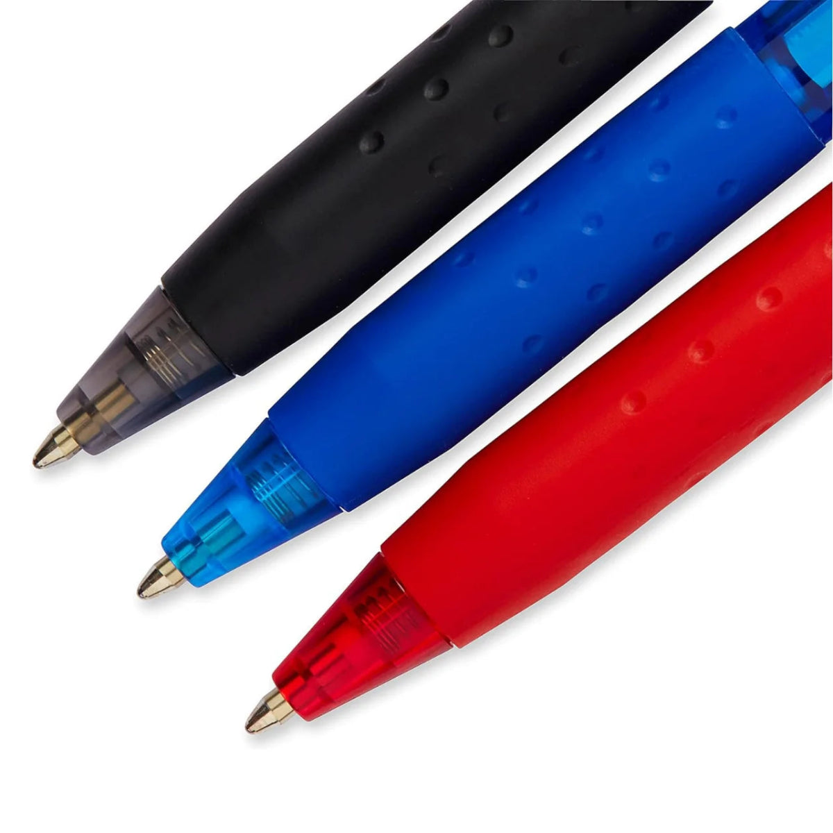 Pack de 8 bolígrafos retráctiles InkJoy 300RT de Paper Mate en colores negro, azul y rojo. Escritura suave y sin manchas - Officemate