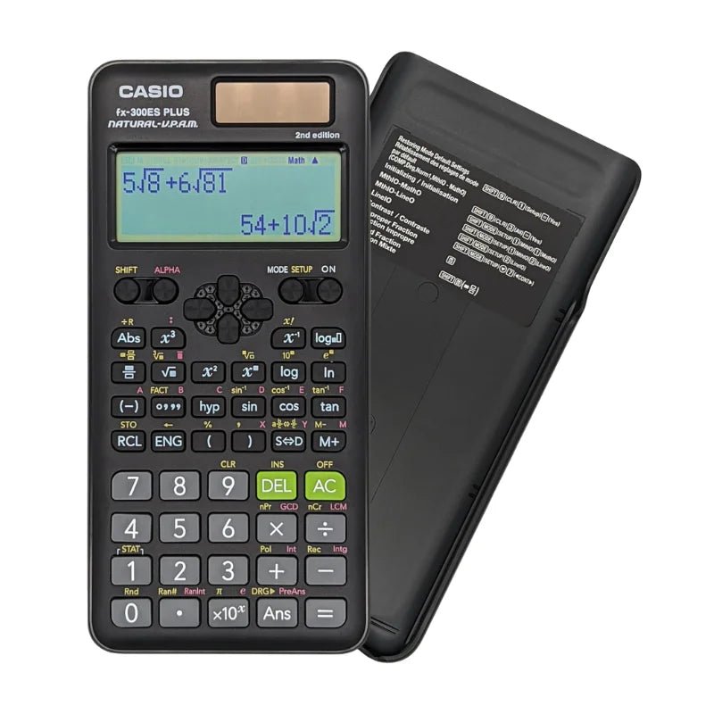 Calculadora científica Casio FX-300ES Plus 2da Edición en color negro con pantalla natural - Officemate
