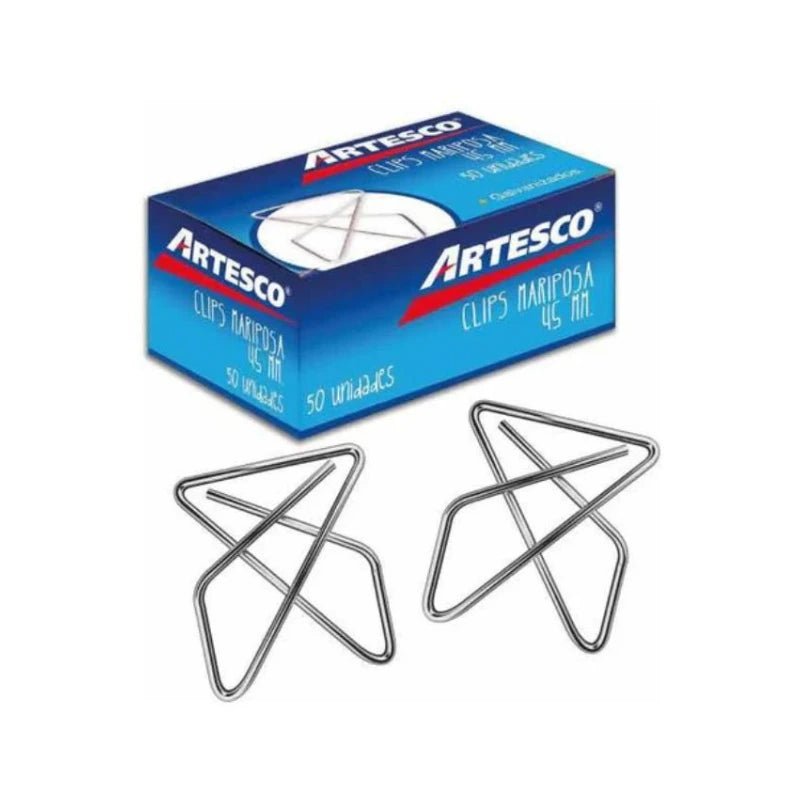Clips Mariposa 45mm - 50 Unidades - Artesco
