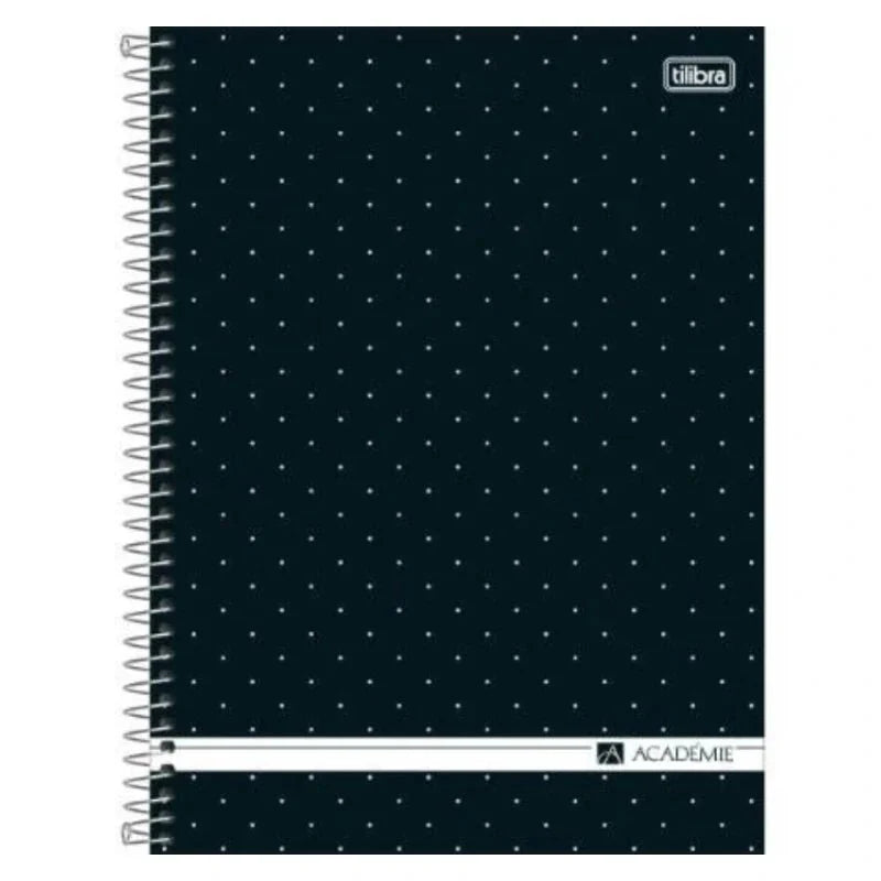 Cuaderno Cátedra Académica Tilibra negro de 10 divisiones