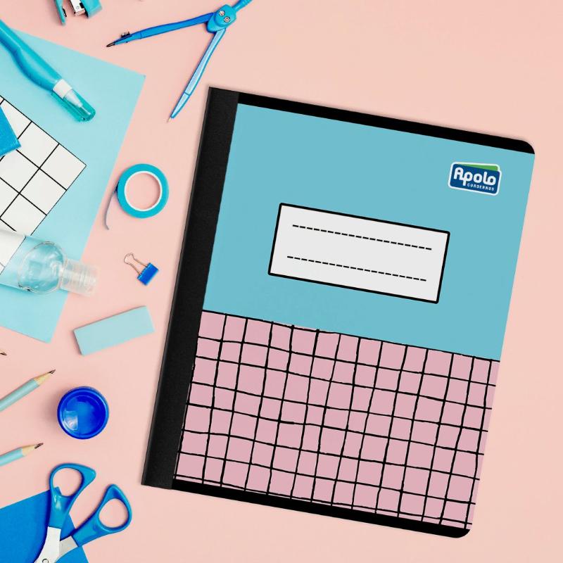 Cuaderno cosido Apolo de 200 páginas rayadas, ideal para notas escolares y de oficina - Officemate