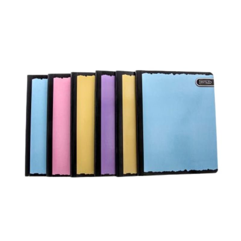 Cuaderno Cosido de 200 Páginas - Rayado - Colores Lisos - Estilo