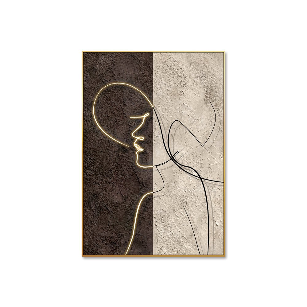 Este cuadro de arte moderno, con su dibujo minimalista de una cara y cuerpo humano, aportará un toque de sofisticación y elegancia a tu oficina o sala de espera. Su diseño único, dividido en tres secciones verticales con diferentes texturas y colores, captará la atención de todos, reflejando tu apreciación por el arte contemporáneo. ¡No pierdas la oportunidad de transformar tu espacio! Adquiérelo ahora en Officemate.