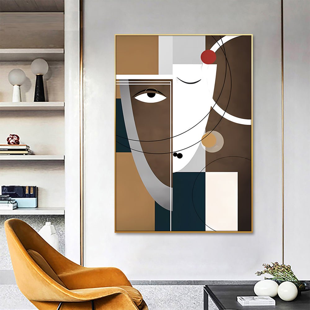 Este es un cuadro abstracto con vetas doradas y grises que se entrelazan, creando un diseño elegante y moderno. Las líneas doradas irregulares añaden profundidad y textura, mientras que el fondo gris varía en tonalidad. El marco de color oro complementa las vetas doradas en el arte interior. Este cuadro sería una adición estética ideal para cualquier oficina, aportando sofisticación y fomentando un ambiente de trabajo positivo e inspirador.  Dimensión: 30'' x 40''