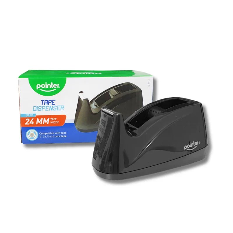 Dispensador de cinta 3/4" negro Pointer para escritorio - Officemate