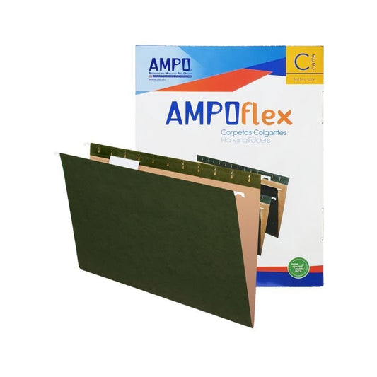 Folders colgantes Pendaflex 8 ½” x 11″, pack de 25 unidades de Ampo.