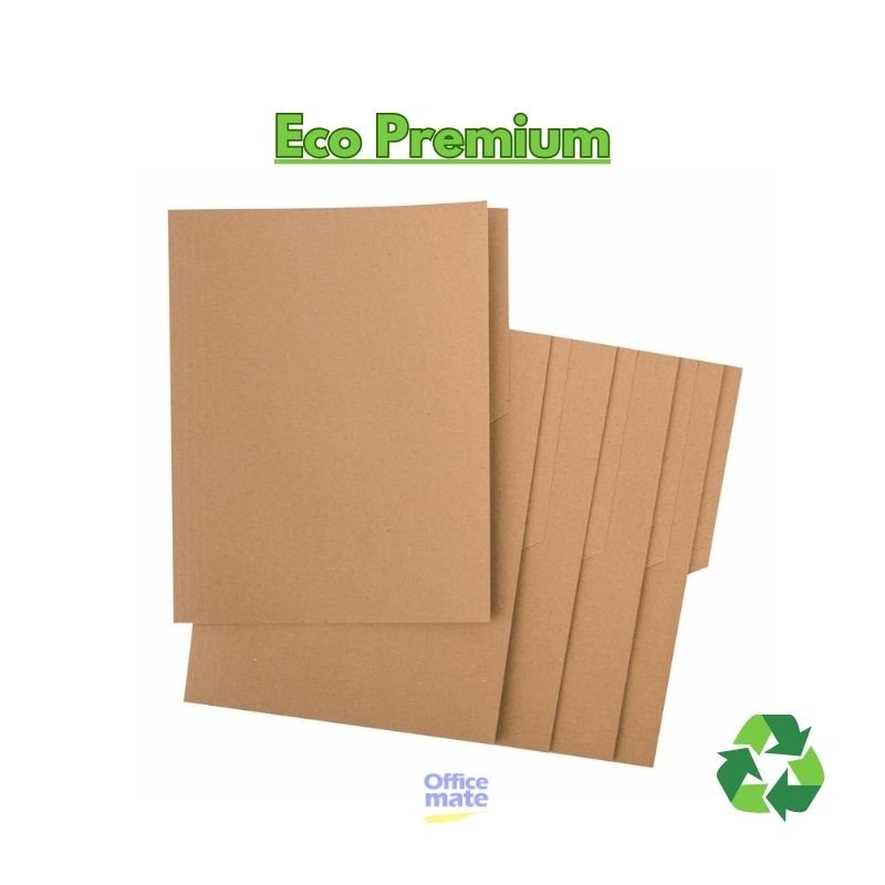 Folders ecológicos marrón de Eco Premium. Este paquete de 10 folders es perfecto para oficinas y hogares que buscan alternativas amigables con el medio ambiente. Officemate