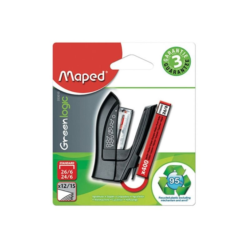 Grapadora Mini Green Logic Maped compacta y ecológica