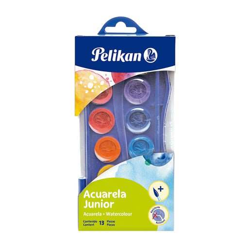 Compra Juego de Acuarela Junior 12 Colores + Pincel - Pelikan por solo DOP258.50 en Officemate!