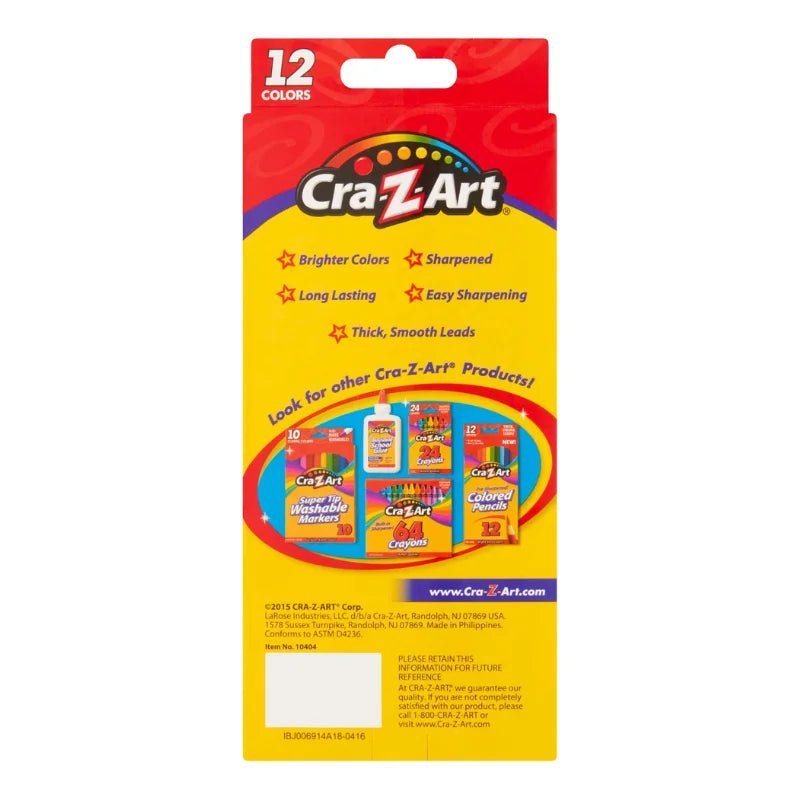 Lápices de colores surtidos Cra-Z-Art 12 unidades para dibujo y manualidades - Officemate