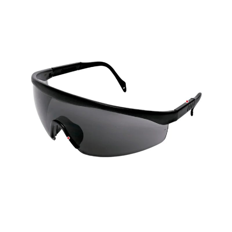 Lente de seguridad GURÚ® Mica Gris JYR-1310G con patillas ajustables y puente nasal hipoalergénico. ¡Disponible en Officemate!