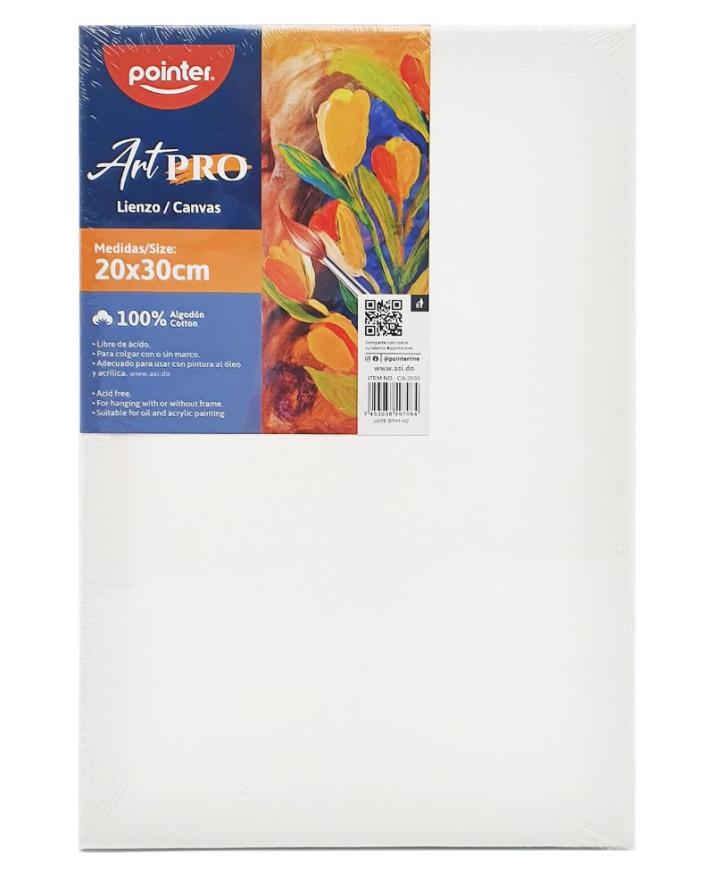 Lienzo para pintar 8x12 - Art Pro - Pointer - Officemate