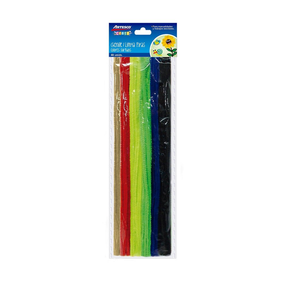 Limpia pipa 12" surtido 48/1 Bls, Artesco