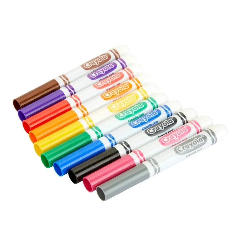 Set de 10 marcadores Crayola de punta gruesa en colores clásicos - Officemate