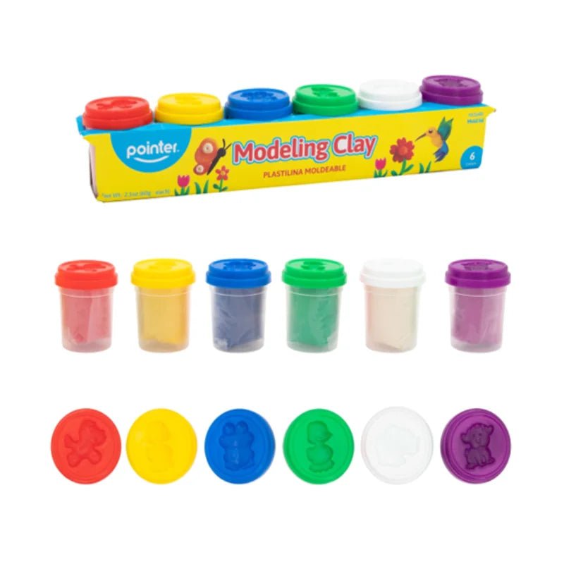 Masilla de modelar con 6 colores y moldes divertidos – Pointer – Officemate