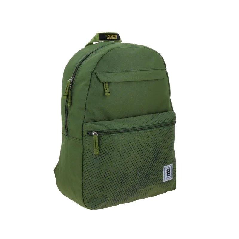 Mochila verde militar escolar modelo 1818 Chenson disponible en Officemate