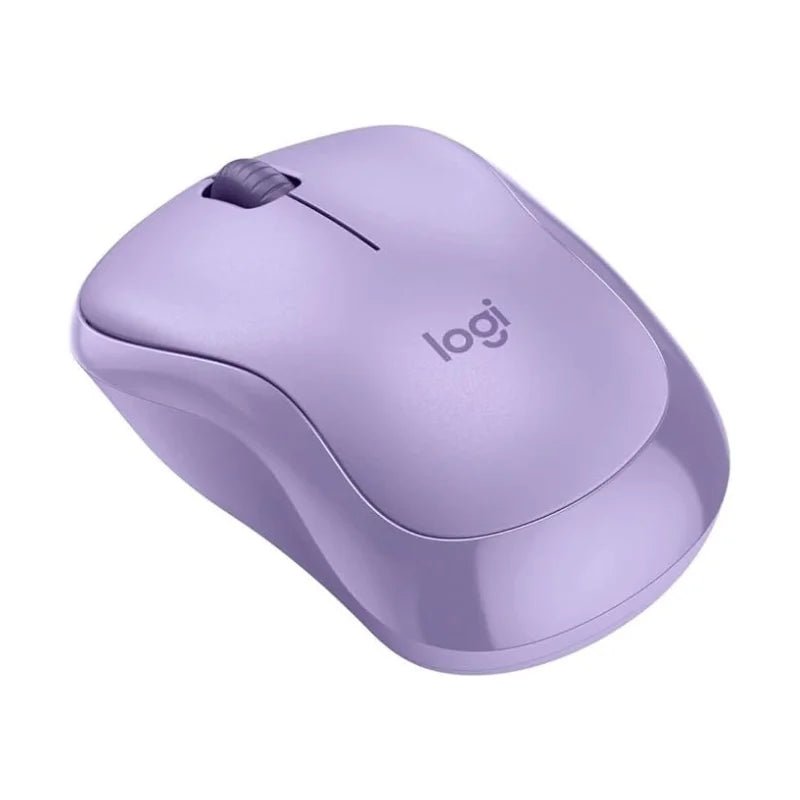 Mouse inalámbrico Logitech M220 en color lavanda, con clics silenciosos y diseño compacto. Disponible en Officemate.