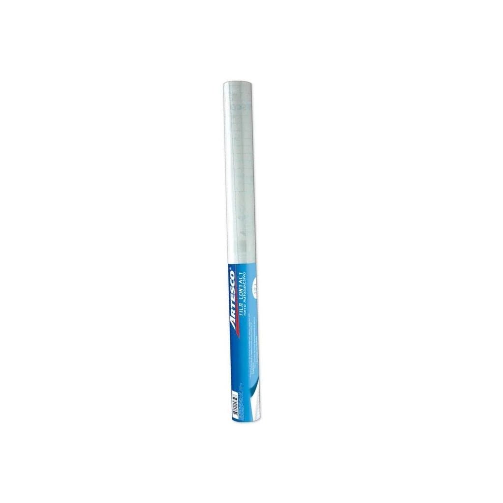 Papel adhesivo transparente 18" x 18m de Artesco para proteger libros y cuadernos - Officemate