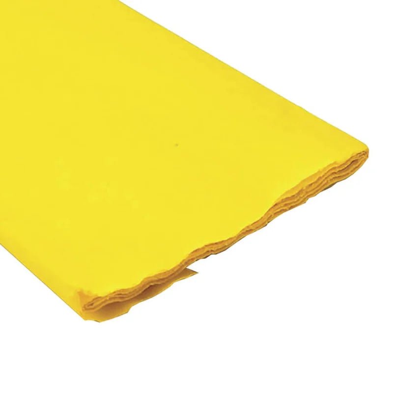 Papel crepé amarillo de 50x200 cm, ideal para decoraciones y manualidades. ¡Encuéntralo en Officemate!