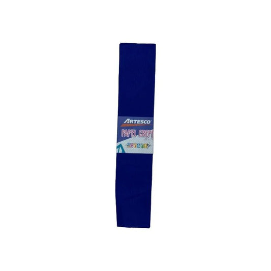 Papel crepé azul oscuro de 50x200 cm, ideal para manualidades y decoraciones. ¡Disponible en Officemate!