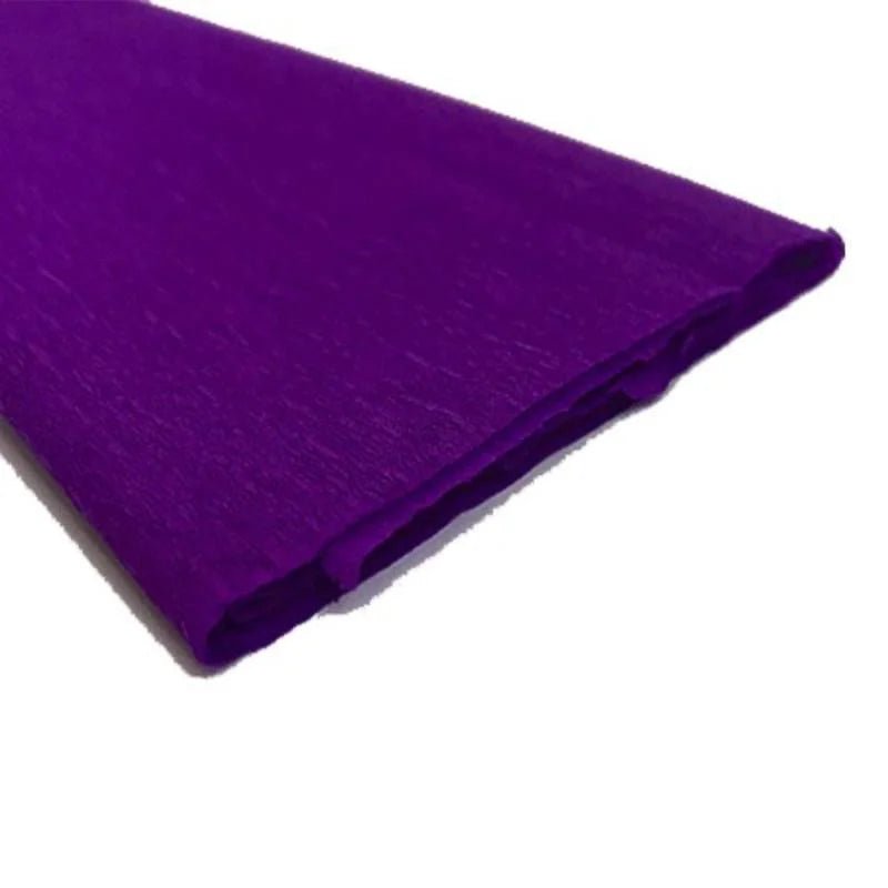 Papel crepé morado oscuro de 50x200 cm, ideal para manualidades y decoraciones. ¡Disponible en Officemate!