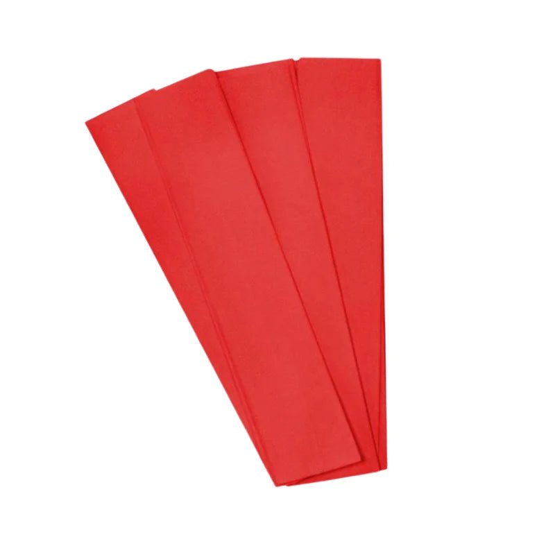Papel crepé rojo de 50x200 cm, ideal para decoraciones y manualidades. ¡Disponible en Officemate!