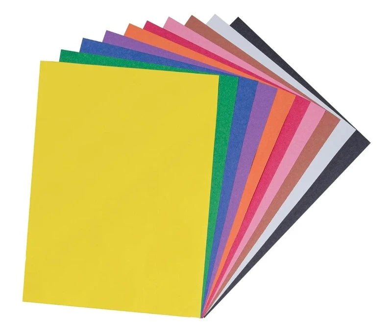 Pack de 48 hojas de papel de construcción Pointer en colores vibrantes, ideal para proyectos escolares y manualidades. ¡Disponible en Officemate!