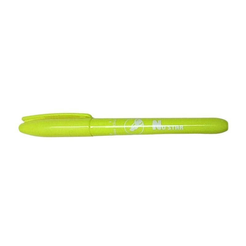 Resaltador amarillo Nustar con punta biselada para trazos finos y gruesos - Officemate.