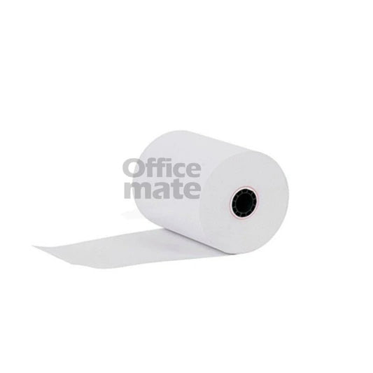 Rollo de papel térmico 3 1/8 pulgadas Abby, vista del rollo. Disponible en Officemate República Dominicana.