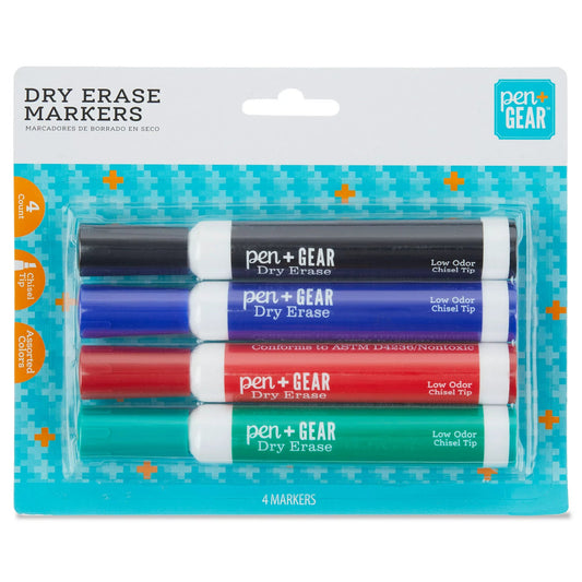Rotulador de borrado en seco, marcadores para pizarra - Pen + Gear