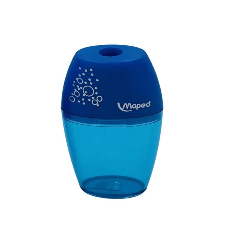 Mantén tus lápices siempre afilados y tu escritorio limpio con el sacapuntas con contenedor de Maped. Disponible en colores azul y rosado, este práctico accesorio es perfecto para uso escolar y profesional. Officemate