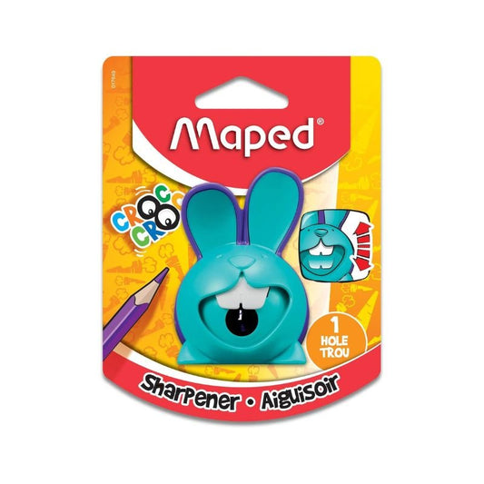 Sacapuntas Croc Croc Innovation de Maped con diseño de conejo y depósito translúcido