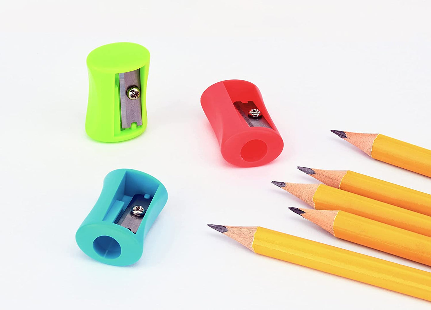Set de 3 sacapuntas plásticos Vivo de 1 hoyo de Maped, diseño colorido.