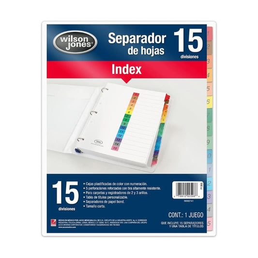 Este set de 15 piezas en colores brillantes es ideal para una clasificación rápida y eficiente. Officemate