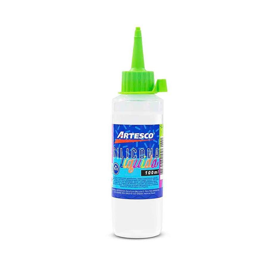 Silicón líquido de 100 ml de Artesco, adhesivo transparente ideal para manualidades y proyectos escolares - Officemate