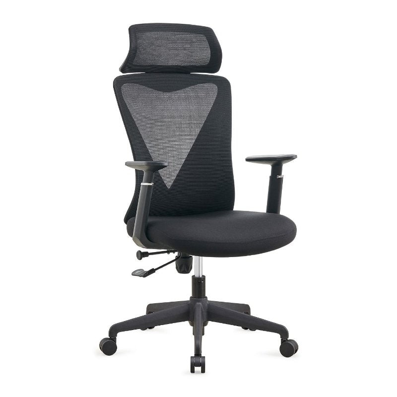 Silla Ejecutiva Ergonómica Rony de OM Furniture con soporte lumbar, cabecera ajustable y diseño moderno. Officemate