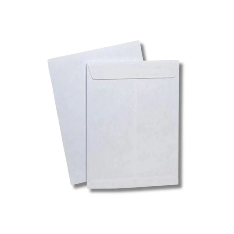 Sobres blancos 9x12 pulgadas, pack de 10 unidades. Disponible en Officemate República Dominicana.