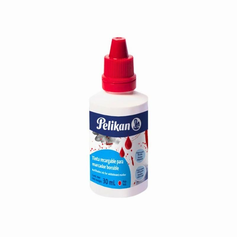 Tinta de recarga para marcador borrable rojo 30ml de Pelikan.