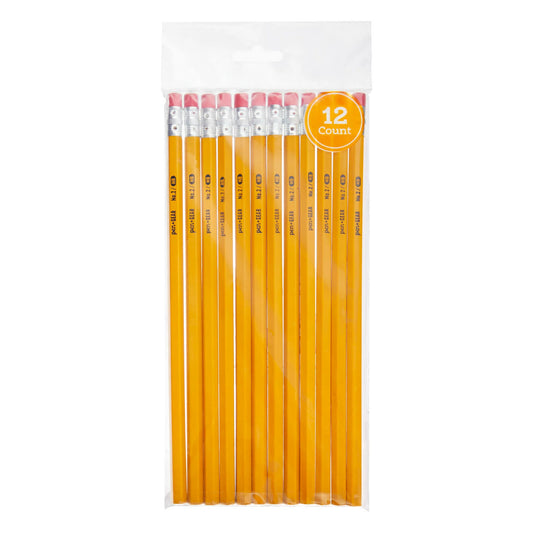 Lápices de madera Pen + Gear No. 2 HB, sin afilar, 12 unidades. Diseño amarillo clásico. Herramienta perfecta para cualquier situación de escritura Ideal para la escuela, el trabajo o para hacer manualidades. Excelente para tomar exámenes y crear una obra maestra artística.