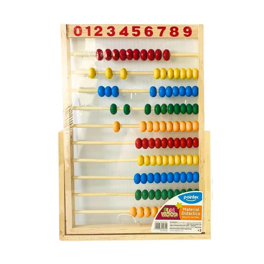 Ábaco de madera con cuentas de colores Fun Wood de Pointer - Officemate