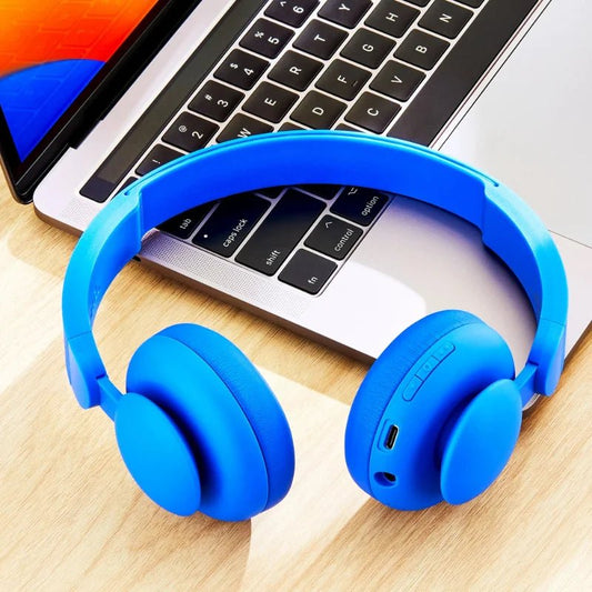Auriculares inalámbricos supraaurales azul marca onn. disponibles en Officemate