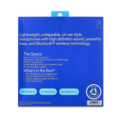 Auriculares inalámbricos supraaurales azul marca onn. disponibles en Officemate