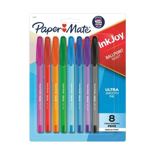 Bolígrafos InkJoy 100ST - 8 Colores Surtidos - Paper Mate