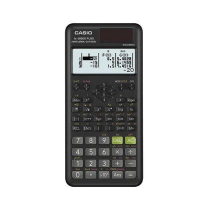 Calculadora científica Casio FX-300ES Plus 2da Edición en color negro con pantalla natural - Officemate